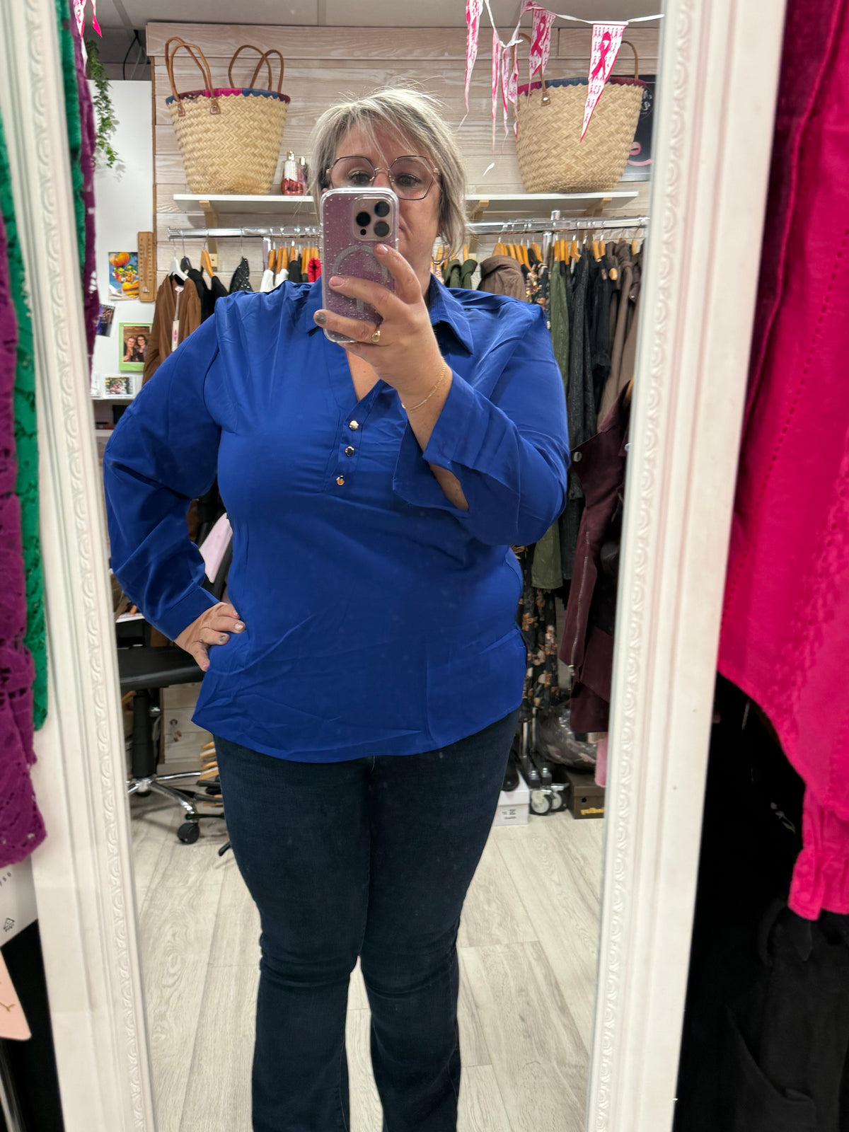 Blouse bleue