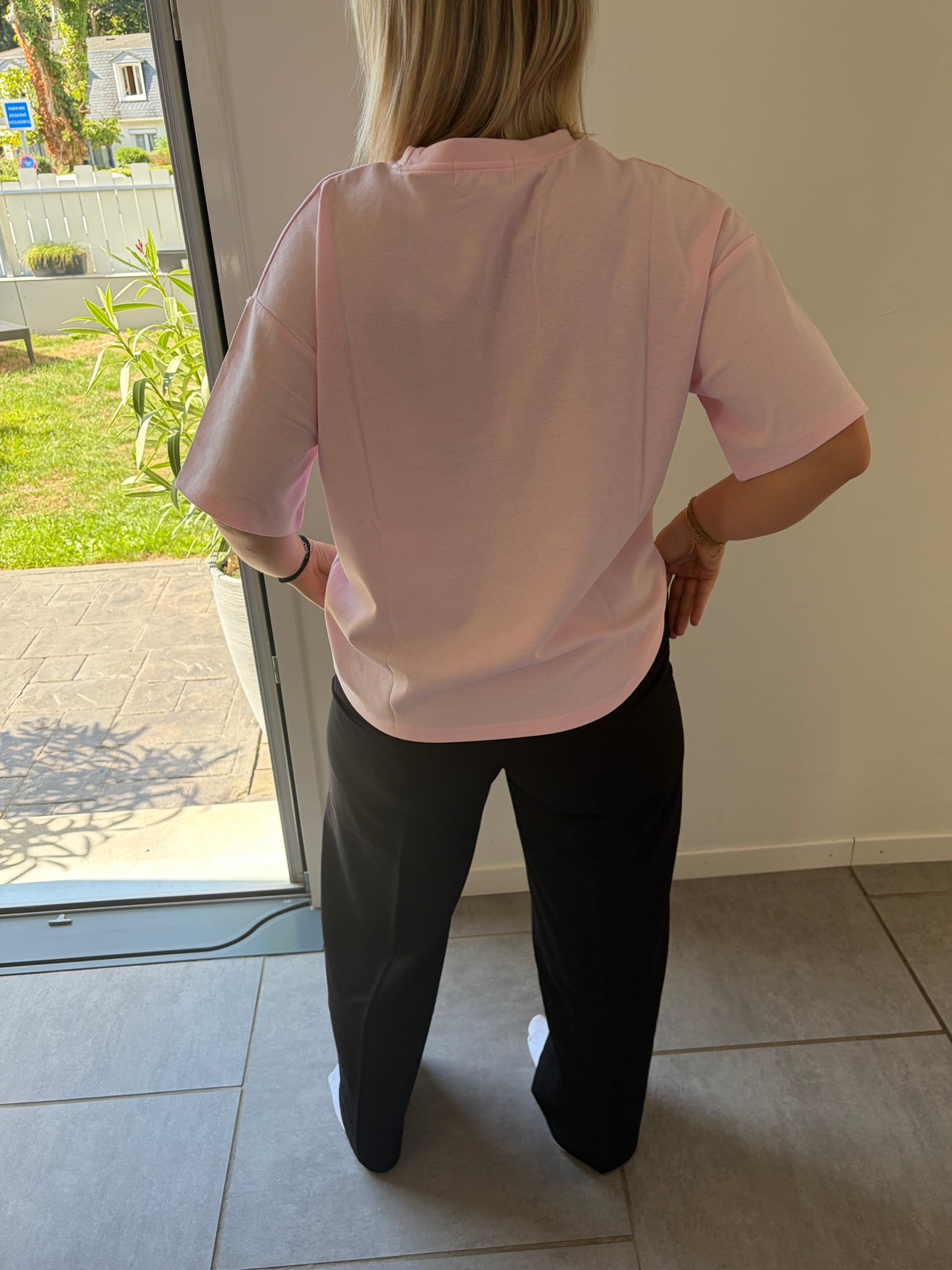 Teeshirt rose à étoile