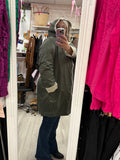 Imperméable réversible kaki et doré