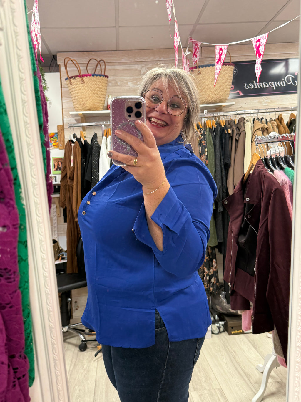 Blouse bleue