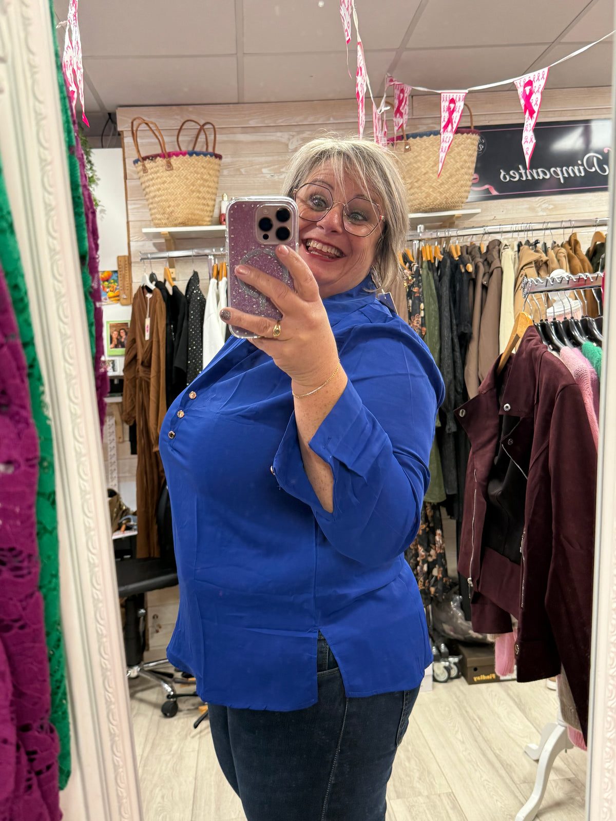 Blouse bleue