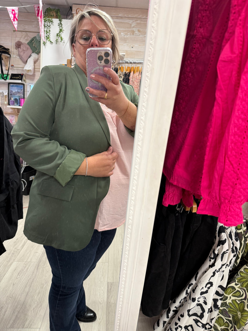 Veste tailleur kaki