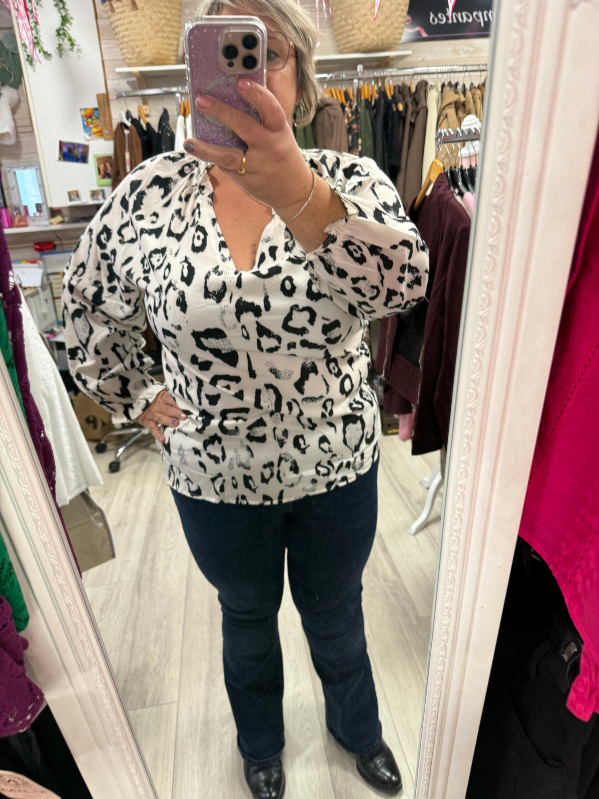 Blouse noire et blanc