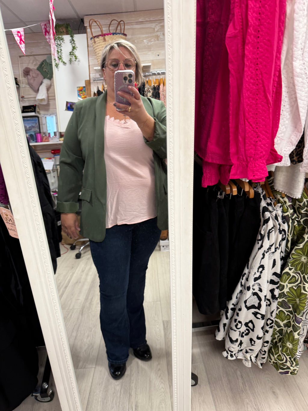 Veste tailleur kaki