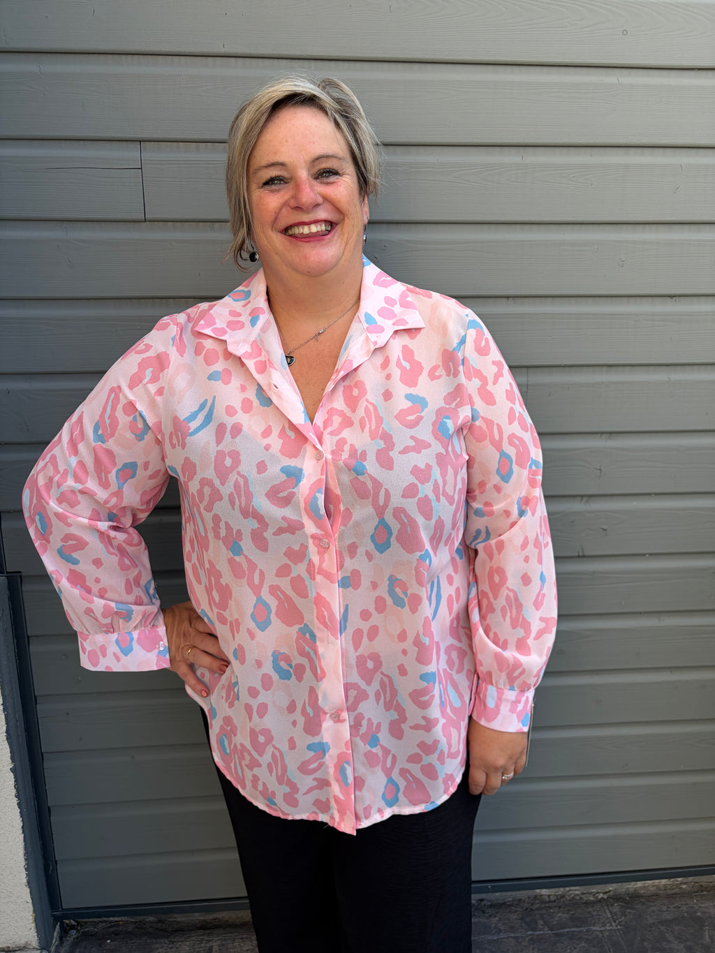 Chemise – Imprimé Rose & Bleu