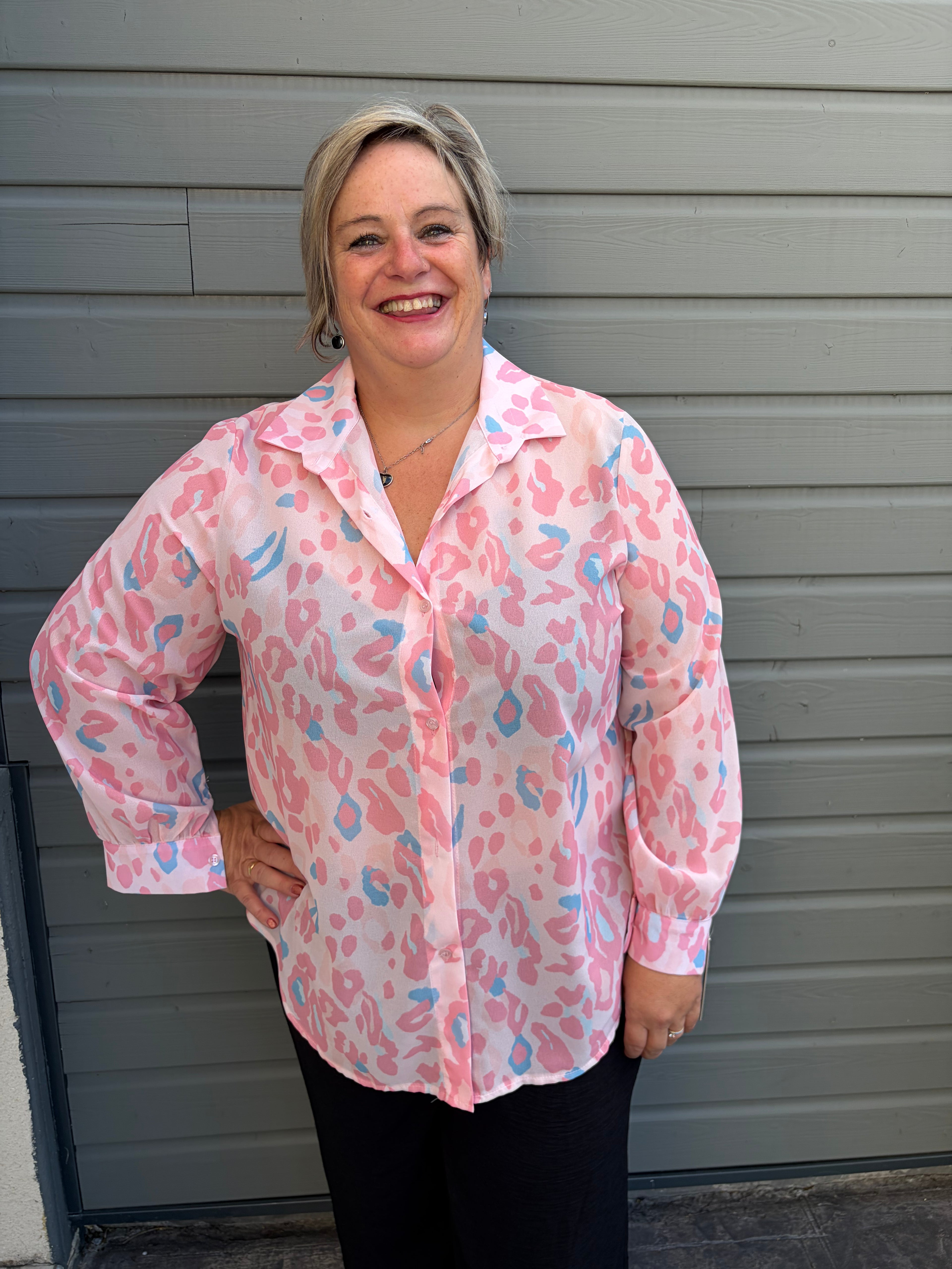 Chemise – Imprimé Rose & Bleu