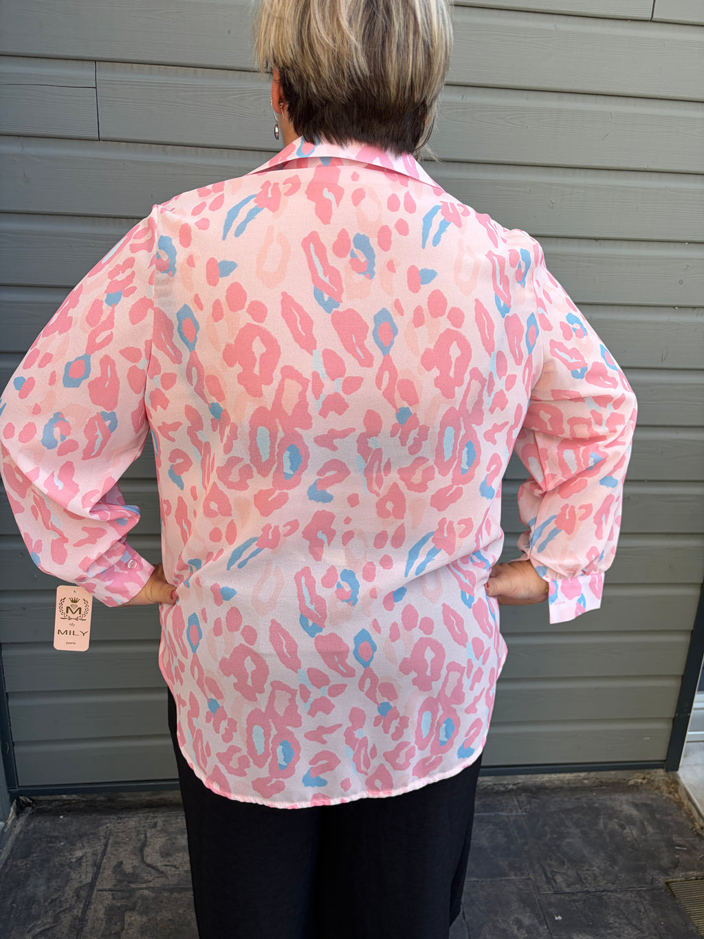 Chemise – Imprimé Rose & Bleu