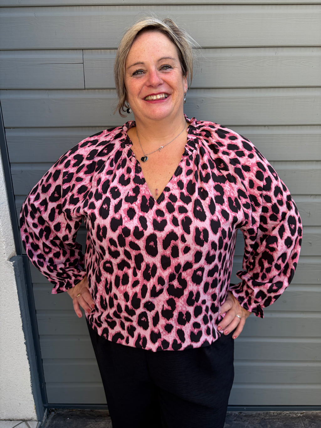 Blouse Léopard Rose