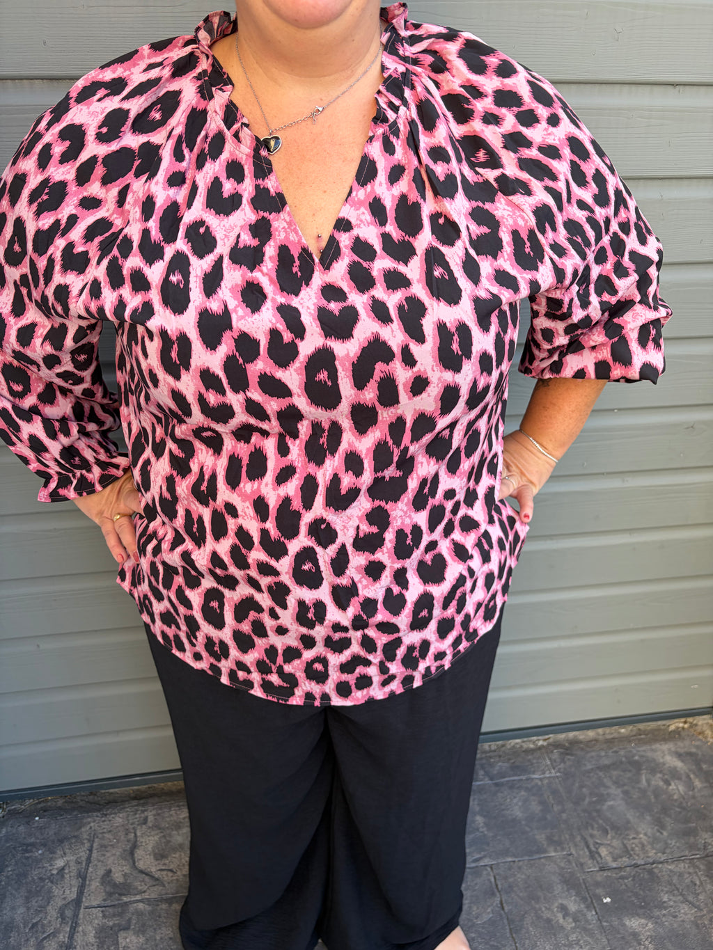 Blouse Léopard Rose