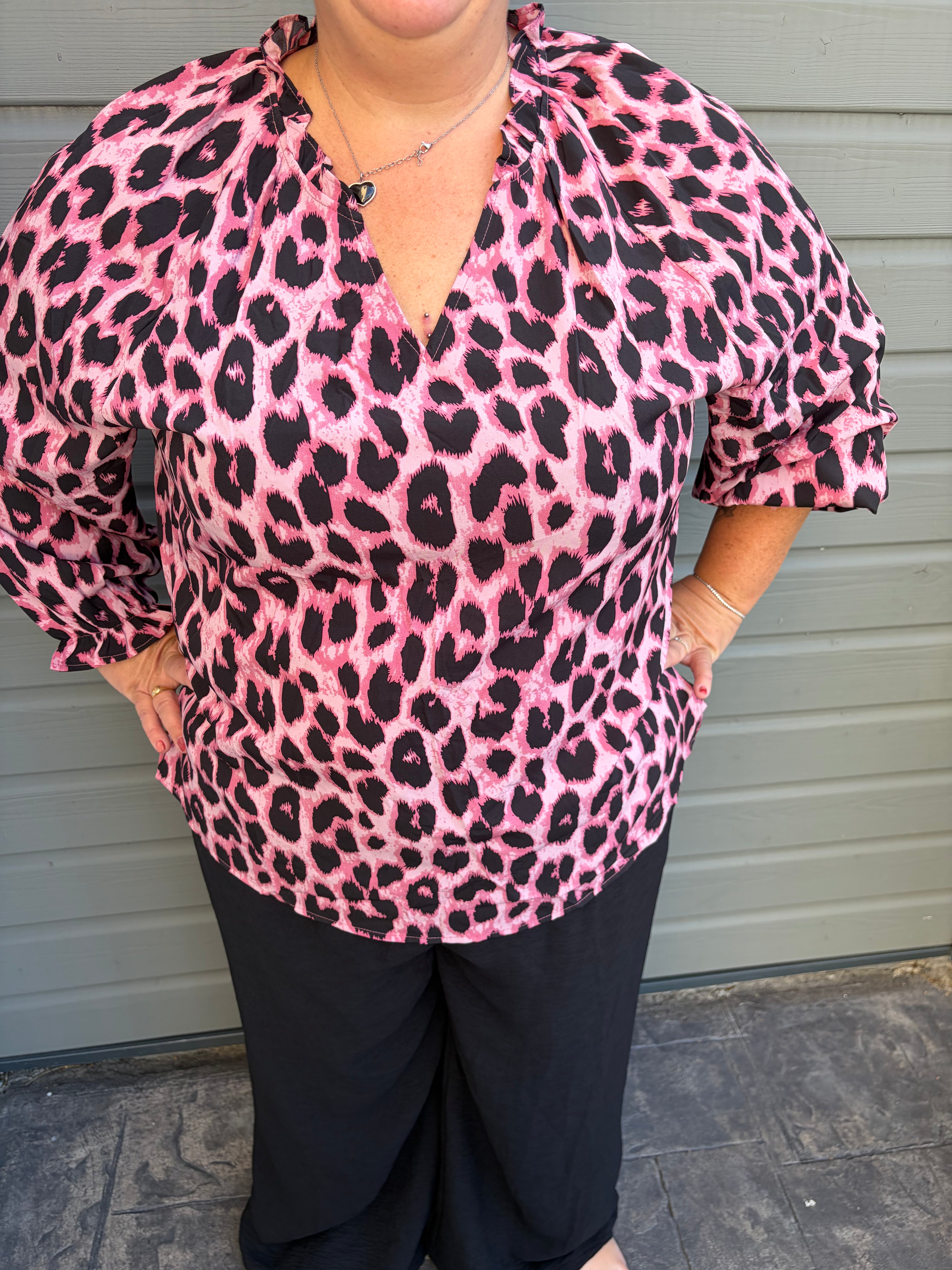 Blouse Léopard Rose