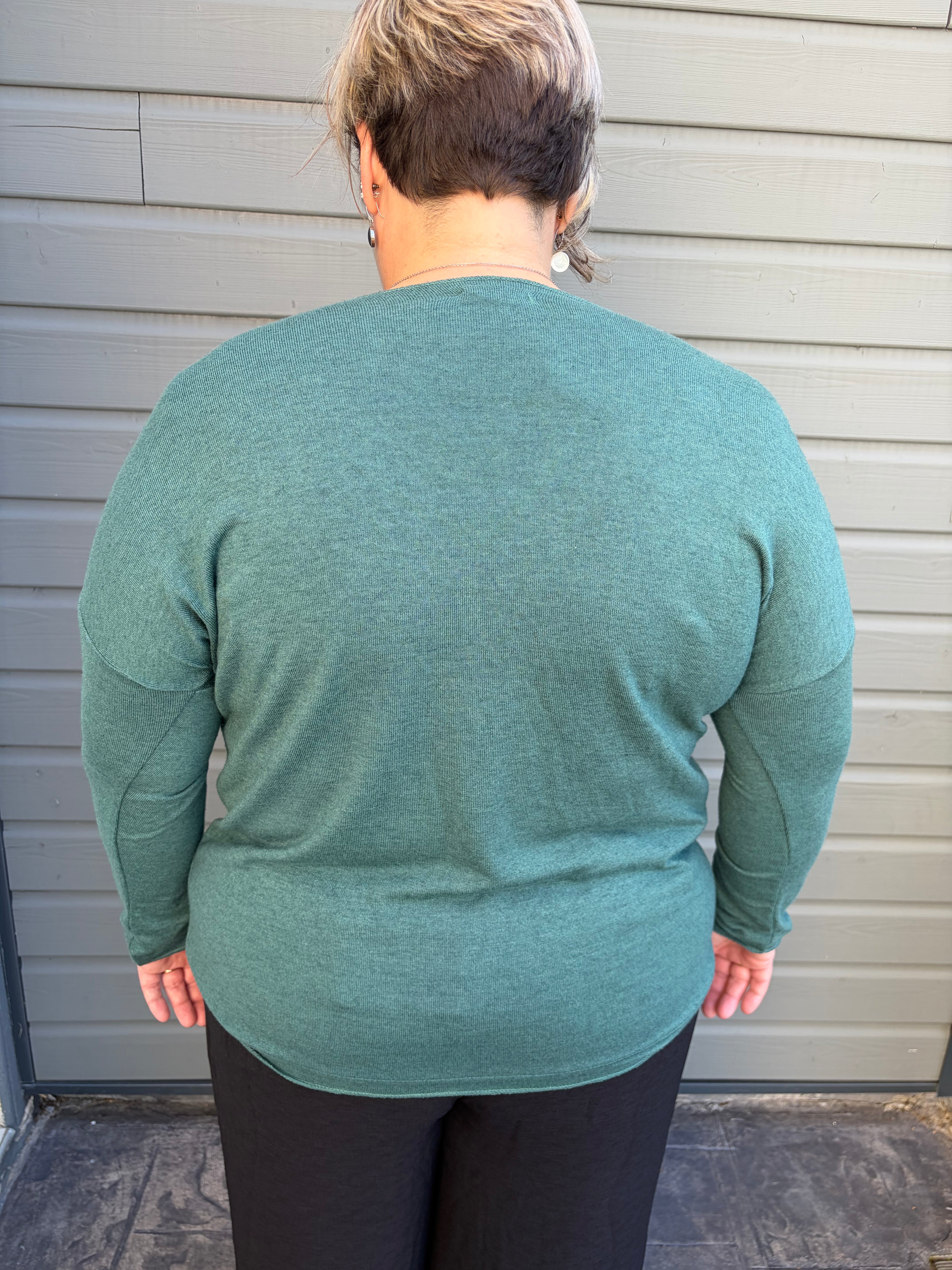 Petit Pull Bleu/ Vert – Libellule Pailletée