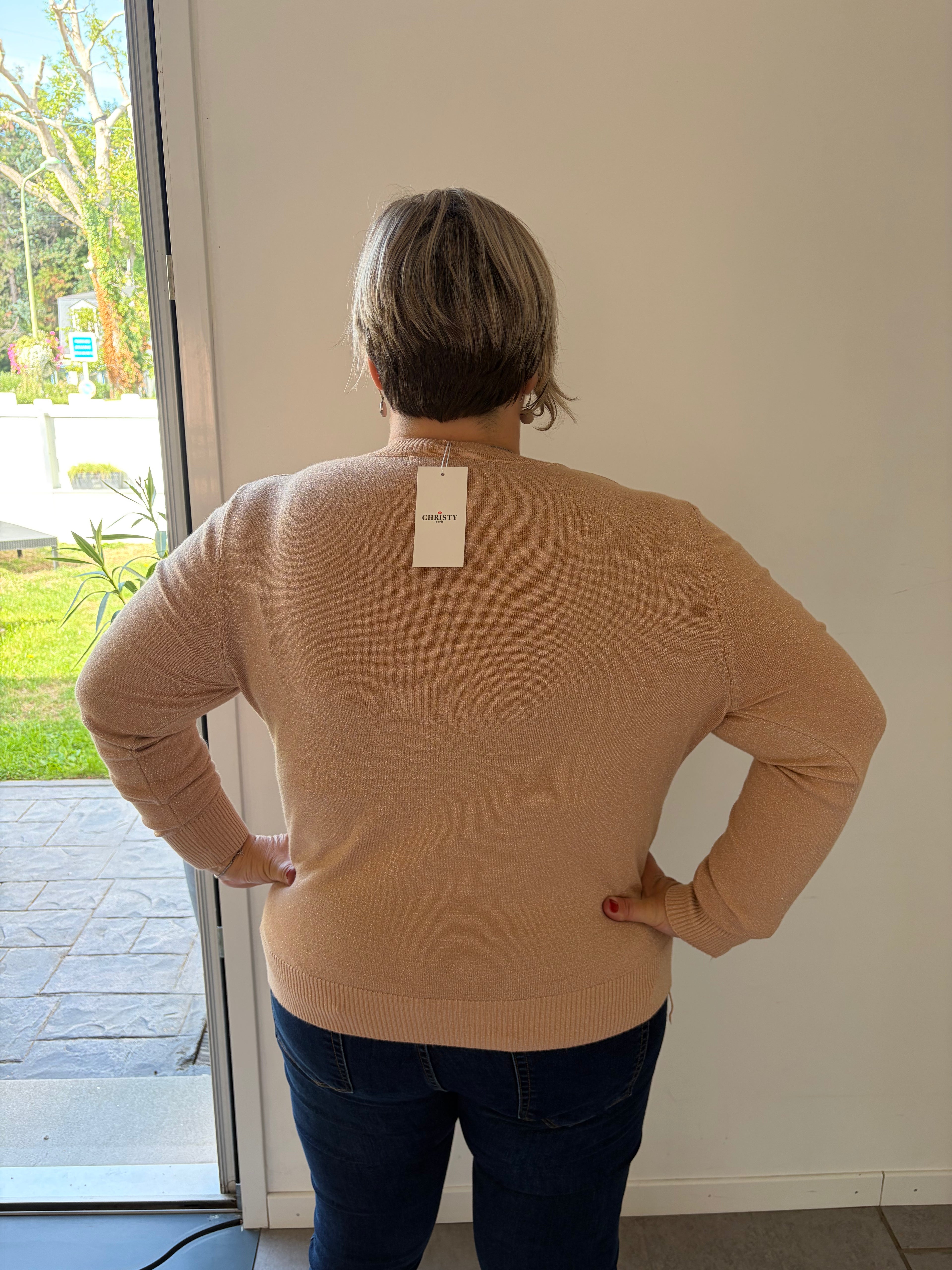 Pull fin beige
