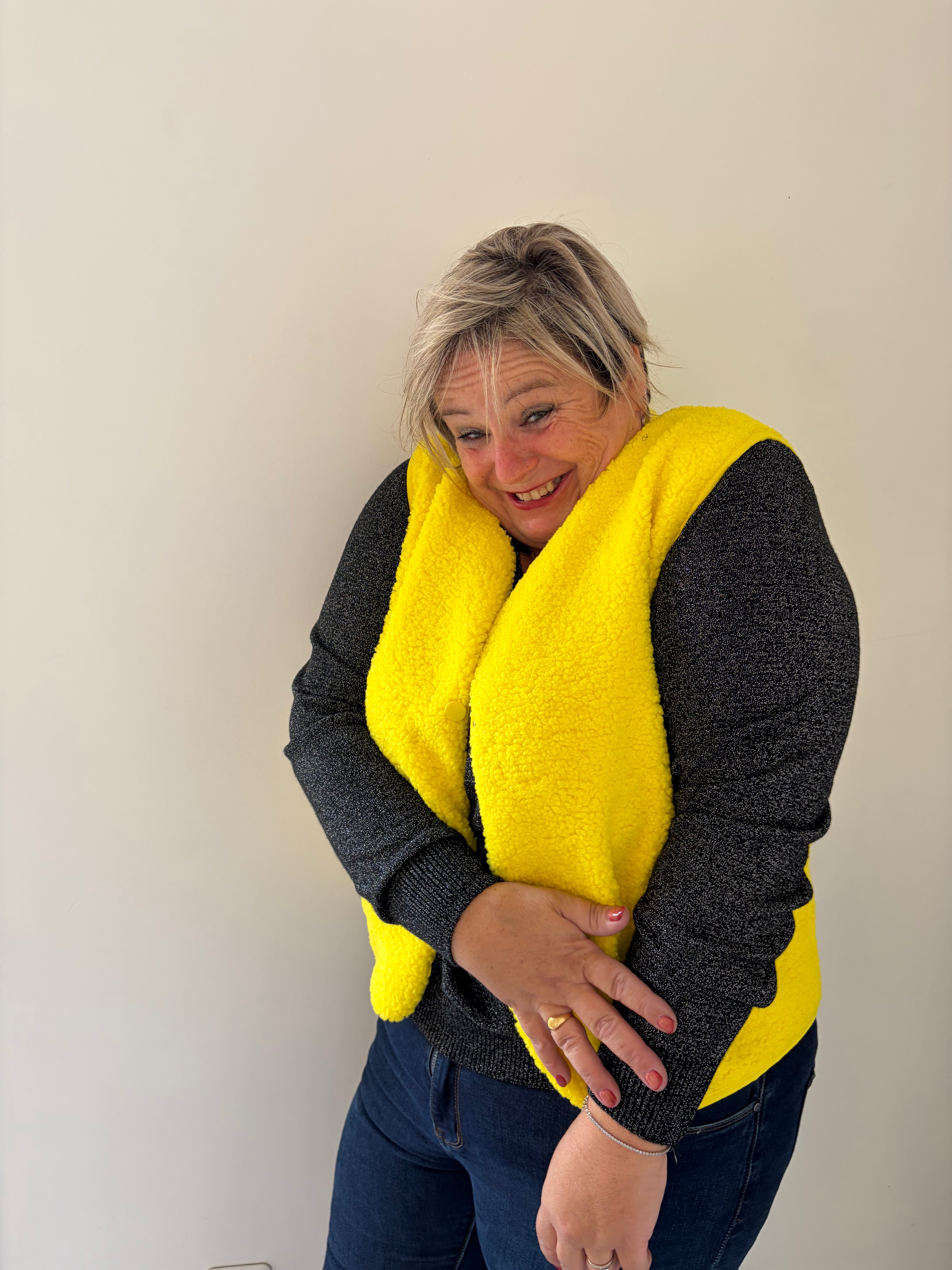 Veste sans manche jaune fluo