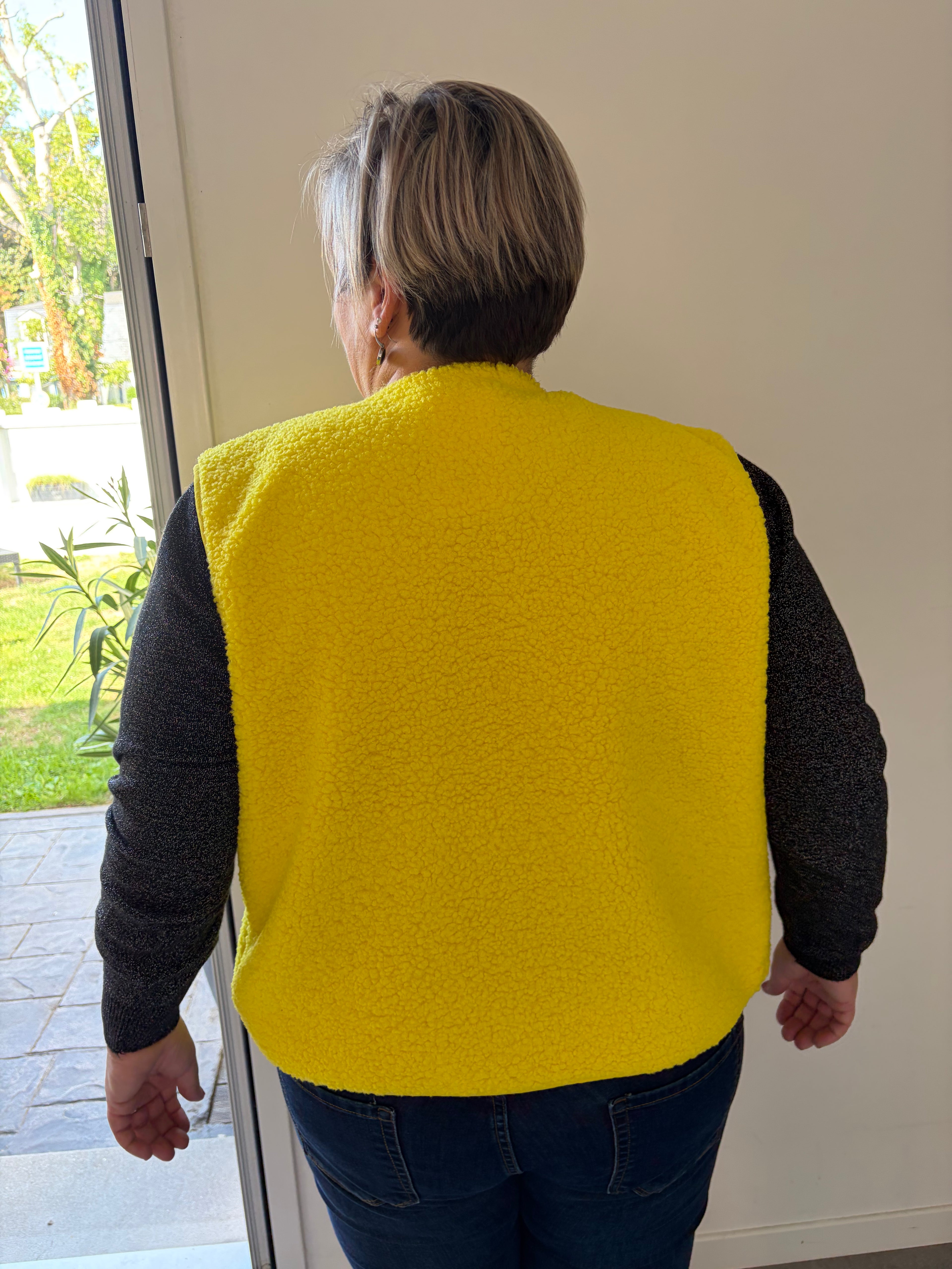 Veste sans manche jaune fluo