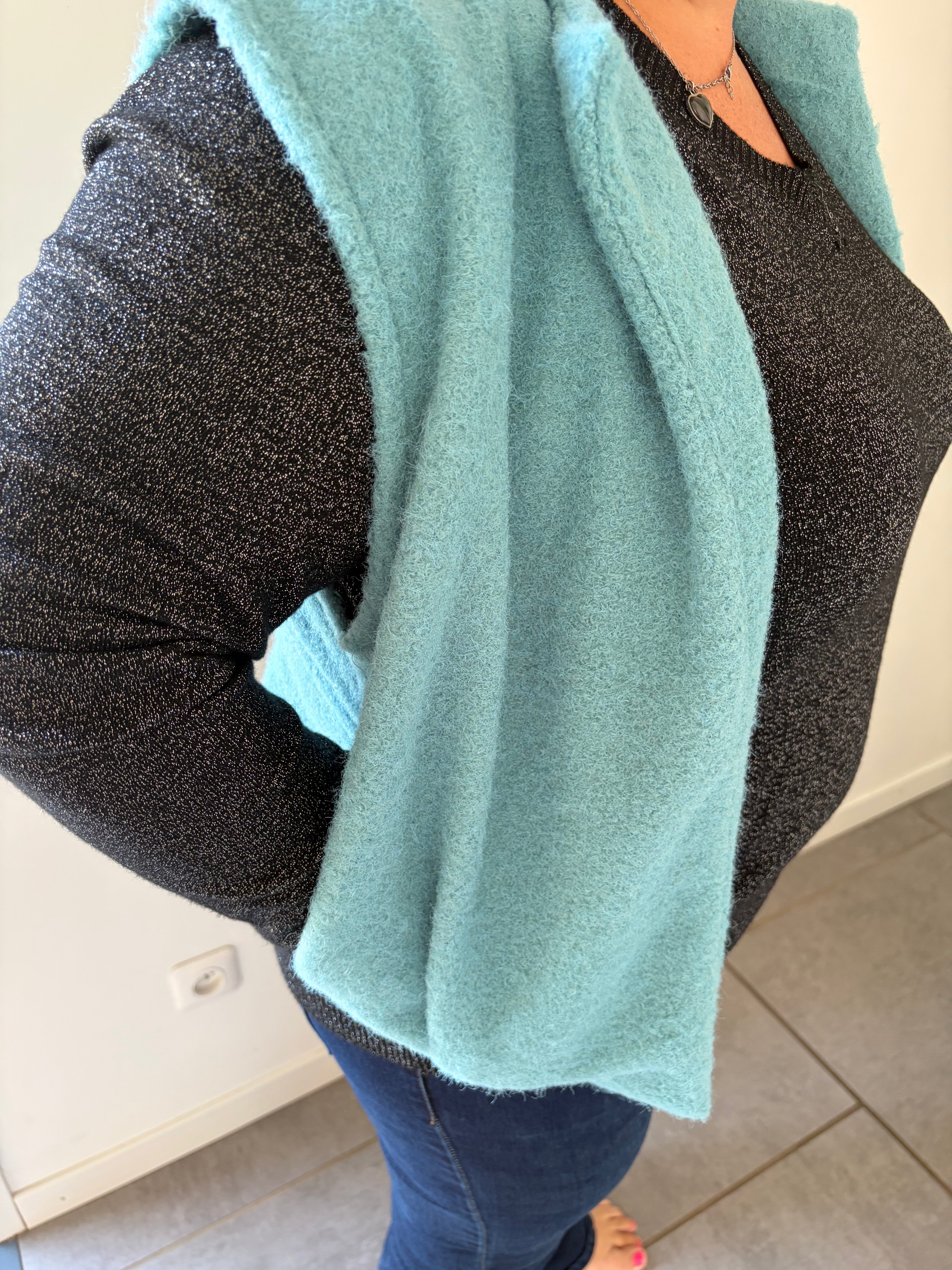 Veste sans manche bleu ciel